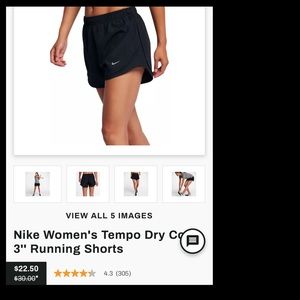 Nike Women’s Tempo Dry Core Running Shorts
